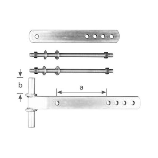 GG0180 Concrete Post Set (Two Way)